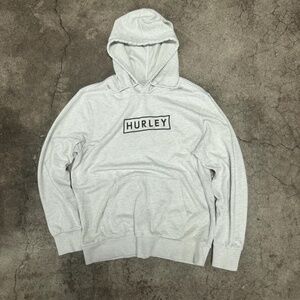 y2k surfwear grey and brown hurley hoodie